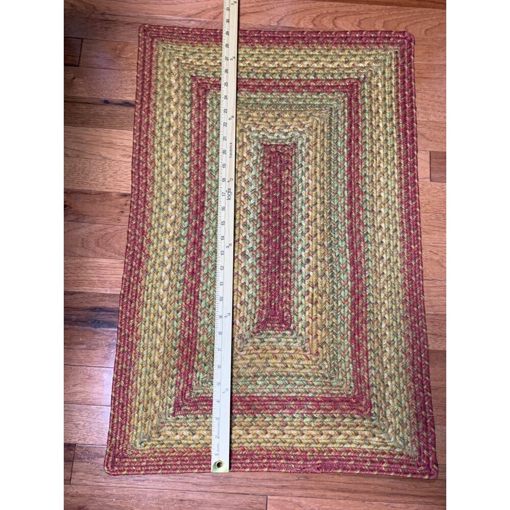 Handmade Rectangular Braided Rug - 20" x 30" - Multicolor - Picture 8 of 10